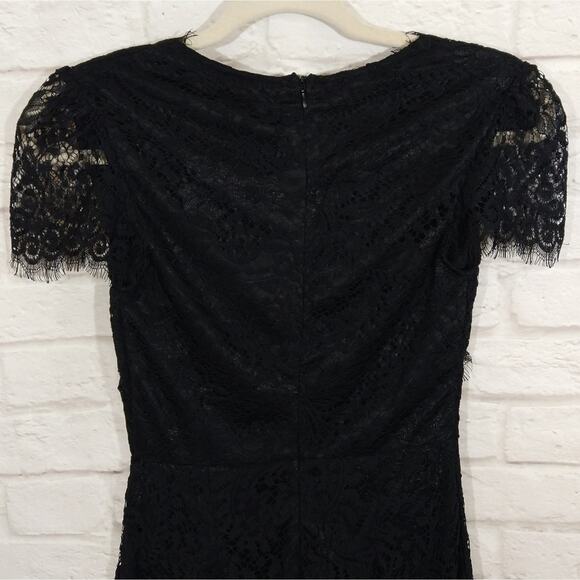 A Mika & Gala Women's Black Floral Lace V Neck Short Romper NWT Size XS 0 2 UK-6 - Picture 7 of 12